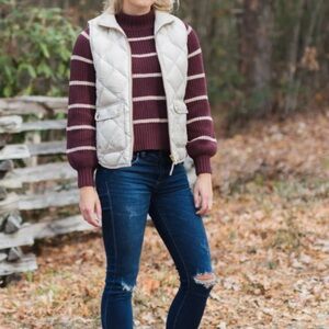 JCREW Excursion Ivory Vest XXS